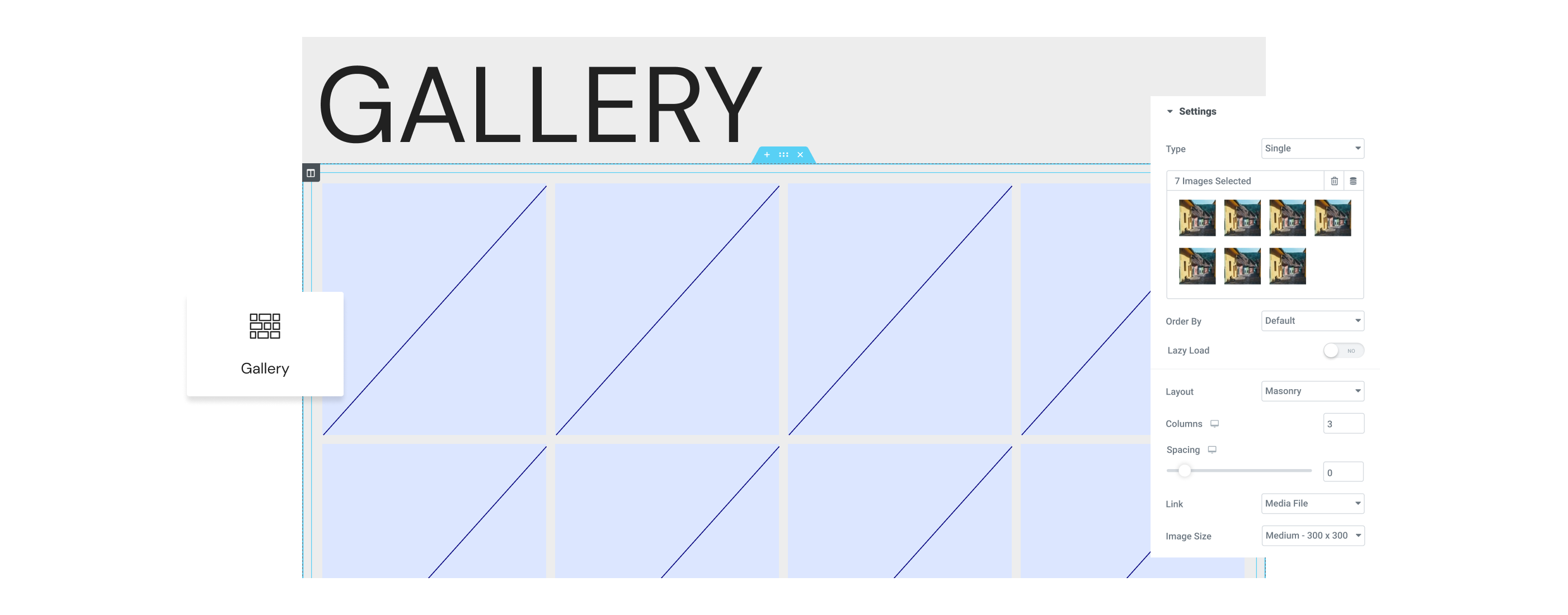 gallery widget visual