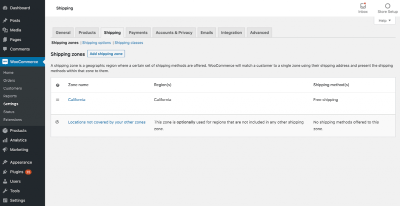 Woocommerce-Shipping-Zones